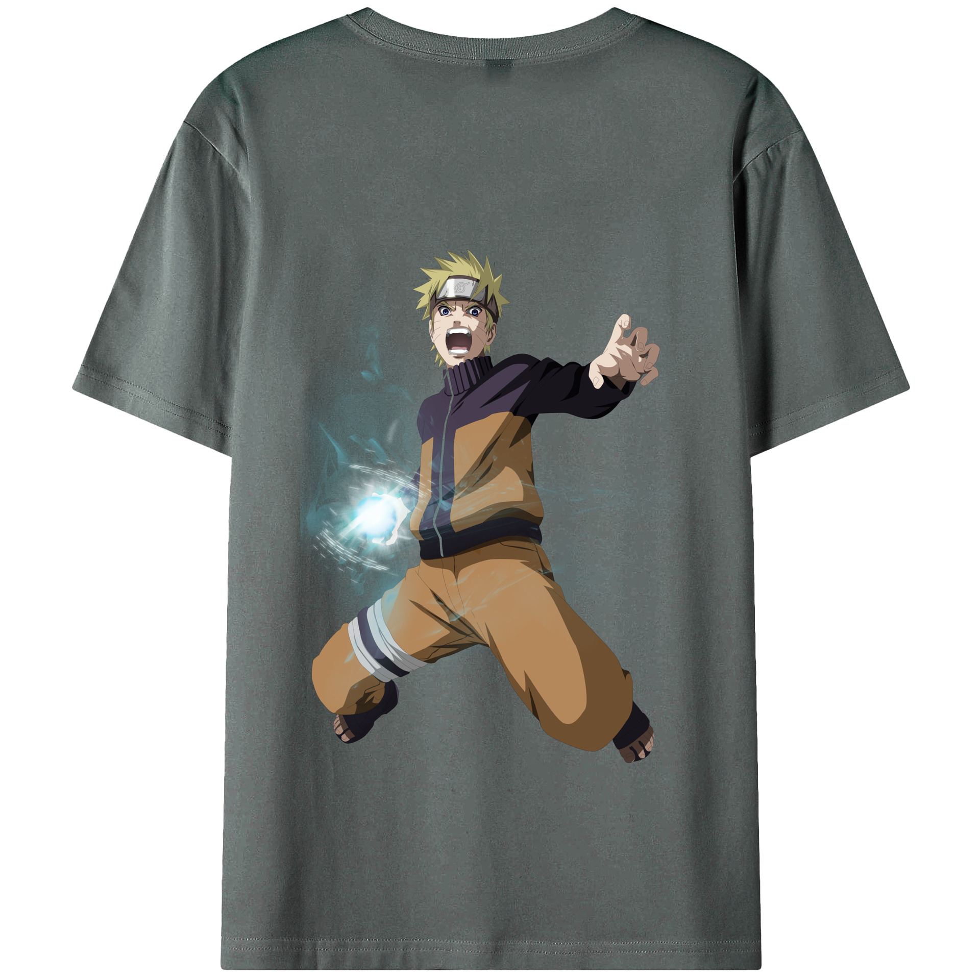 （画像用） NARUTO -ナルト- うずまき ナルト Uzumaki Naruto 綿100％半袖Tシャツ（背面プリント）